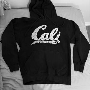 Cali California Black Sweater Sweatshirt Hoodie Pull Over
